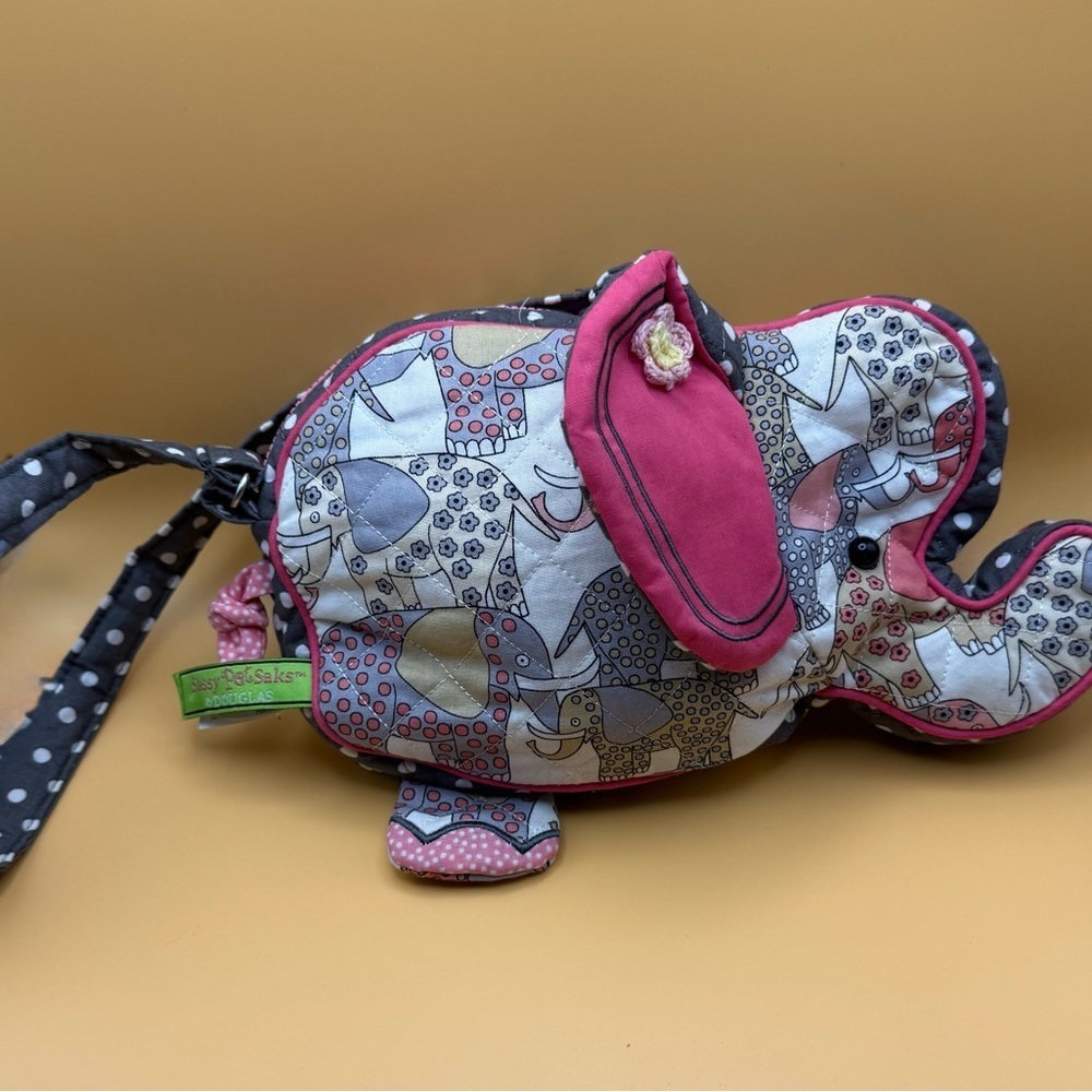 Douglas Elephant Quilted Crossbody Bag Kids Purse - Picture 4 of 9